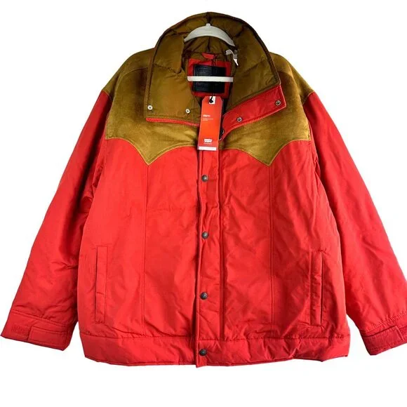 Orange Puffer Levi's Puffer Jacket Mens Levi's Jackets Coats